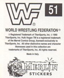 1990 Merlin WWF Superstars Stickers #51 Big Boss Man Puzzle Back