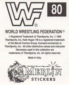 1990 Merlin WWF Superstars Stickers #80 Demolition Puzzle Back