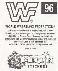 1990 Merlin WWF Superstars Stickers #96 Rhythm & Blues Puzzle Back