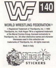 1990 Merlin WWF Superstars Stickers #140 Orient Express Puzzle Back