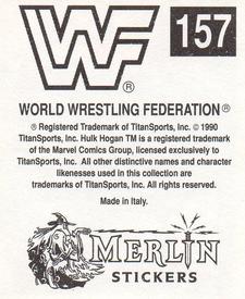 1990 Merlin WWF Superstars Stickers #157 Dusty Rhodes Puzzle Back