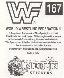 1990 Merlin WWF Superstars Stickers #167 Haku Puzzle Back