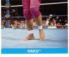 1990 Merlin WWF Superstars Stickers #167 Haku Puzzle Front