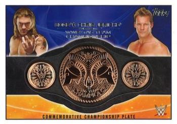 2015 Topps WWE - Commemorative Championship Plates #NNO Edge / Chris Jericho Front
