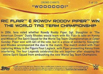 2015 Topps WWE - Crowd Chants: WOOOOOO! #7 Ric Flair & Rowdy Roddy Piper Win the World Tag Team Championship Back