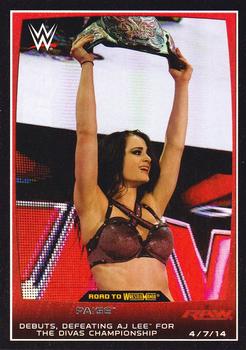 2015 Topps WWE Road to Wrestlemania #1 Paige Front