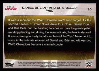 2015 Topps WWE Road to Wrestlemania #20 Daniel Bryan / Brie Bella Back