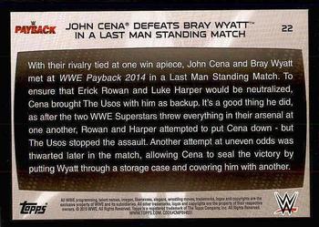 2015 Topps WWE Road to Wrestlemania #22 John Cena Back