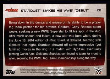 2015 Topps WWE Road to Wrestlemania #28 Stardust Back