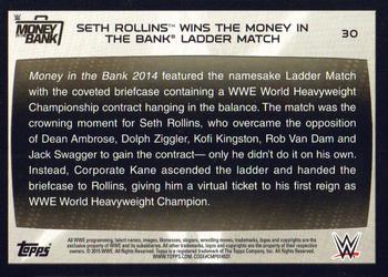 2015 Topps WWE Road to Wrestlemania #30 Seth Rollins Back