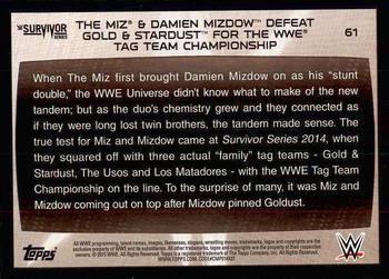 2015 Topps WWE Road to Wrestlemania #61 The Miz / Damien Mizdow Back