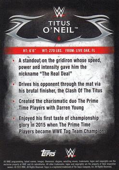 2015 Topps WWE Undisputed #6 Titus O'Neil Back