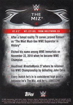2015 Topps WWE Undisputed #13 The Miz Back