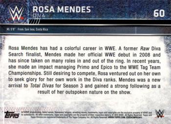 2015 Topps Chrome WWE - Refractor #60 Rosa Mendes Back