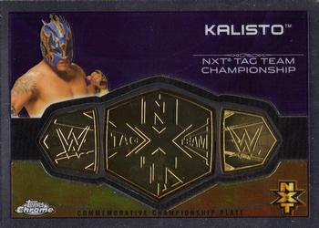 2015 Topps Chrome WWE - Commemorative Championship Plates #NNO Kalisto Front