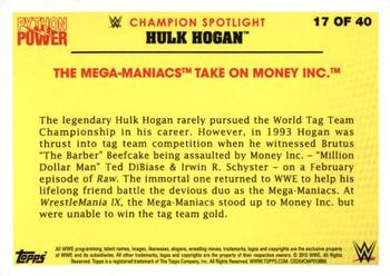 2015 Topps Chrome WWE - Hulk Hogan Tribute #17 The Mega-Maniacs Take on Money Inc. Back