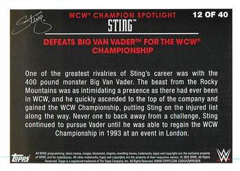 2015 Topps Chrome WWE - Sting Tribute #12 Defeats Big Van Vader Back