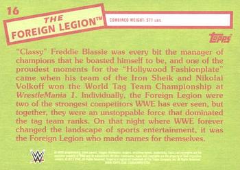 2015 Topps WWE Heritage #16 The Foreign Legion Back