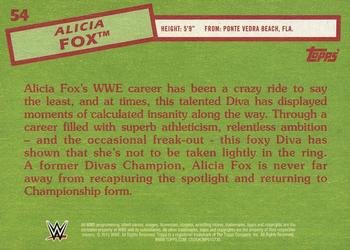 2015 Topps WWE Heritage #54 Alicia Fox Back
