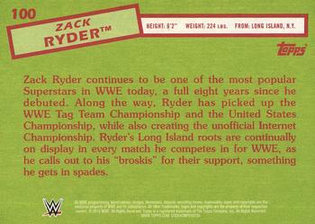 2015 Topps WWE Heritage #100 Zack Ryder Back