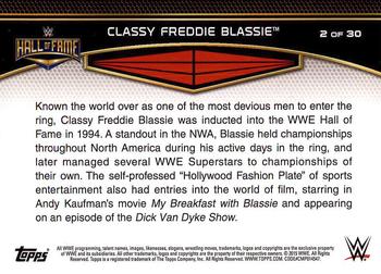 2015 Topps WWE Road to Wrestlemania - Hall of Fame #2 Classy Freddie Blassie Back
