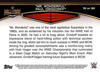 2015 Topps WWE Road to Wrestlemania - Hall of Fame #15 Paul Orndorff Back