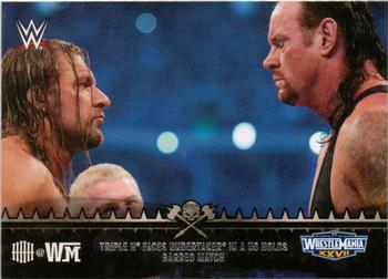 2015 Topps WWE Road to Wrestlemania - HHH@WM #8 Faces Undertaker in a No Holds Barred Match Front