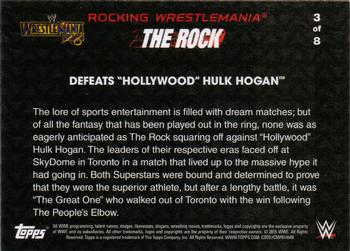 2015 Topps WWE Road to Wrestlemania - The Rock Rocking WrestleMania #3 Defeats 