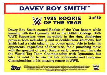 2015 Topps WWE Heritage - Rookie of the Year #3 Davey Boy Smith Back