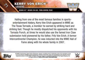 2016 Topps WWE #71 Kerry Von Erich Back