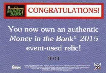 2015 Topps WWE Heritage - Money in the Bank Mat Relics Gold #NNO Big E Back
