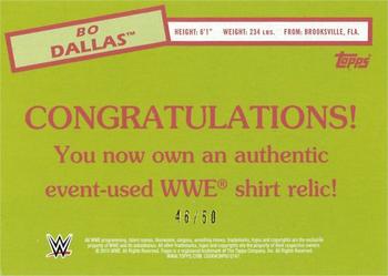 2015 Topps WWE Heritage - Swatch Relics Black #NNO Bo Dallas Back