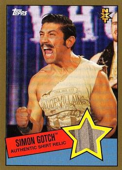 2015 Topps WWE Heritage - Swatch Relics Gold #NNO Simon Gotch Front