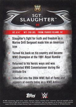 2015 Topps WWE Undisputed - Purple #89 Sgt. Slaughter Back