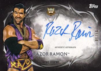 2015 Topps WWE Undisputed - Autographs Black #UA-RR Razor Ramon Front