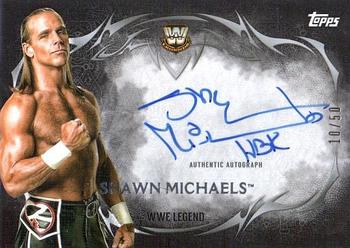 2015 Topps WWE Undisputed - Autographs Black #UA-SM Shawn Michaels Front