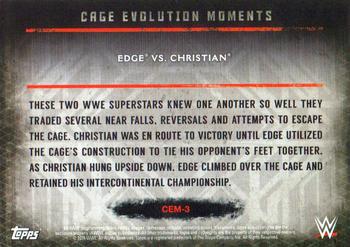 2015 Topps WWE Undisputed - Cage Evolution Moments Silver #CEM-3 Edge / Christian Back