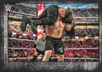 2015 Topps WWE Undisputed - Famous Finishers Black #FF-16 Brock Lesnar Front