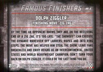 2015 Topps WWE Undisputed - Famous Finishers Black #FF-4 Dolph Ziggler Back