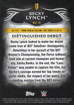 2015 Topps WWE Undisputed - NXT Prospects Black #NXT-14 Becky Lynch Back