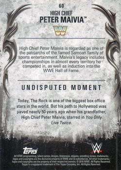 2016 Topps WWE Undisputed #60 High Chief Peter Maivia Back