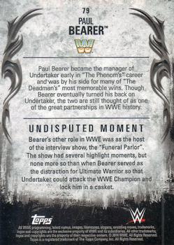 2016 Topps WWE Undisputed #79 Paul Bearer Back