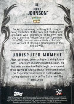 2016 Topps WWE Undisputed #86 Rocky Johnson Back