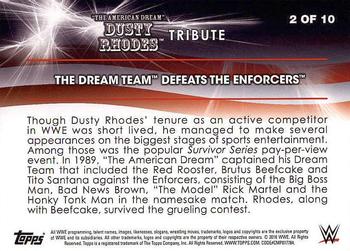 2016 Topps WWE Road to Wrestlemania - Dusty Rhodes Tribute #2 The Dream Team Defeats The Enforcers Back