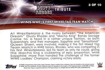 2016 Topps WWE Road to Wrestlemania - Dusty Rhodes Tribute #3 Wins WWE's First Mixed Tag Team Match Back