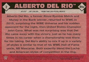 2016 Topps WWE Heritage #2 Alberto Del Rio Back