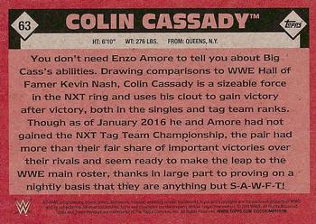 2016 Topps WWE Heritage #63 Colin Cassady Back