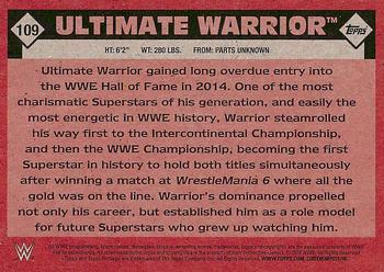 2016 Topps WWE Heritage #109 Ultimate Warrior Back