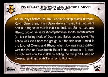 2016 Topps WWE Road to Wrestlemania - Bronze Border #99 Finn Bálor / Samoa Joe Back