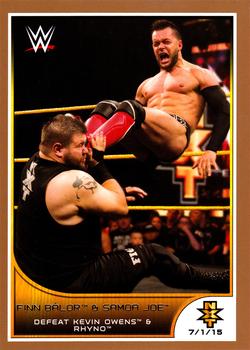 2016 Topps WWE Road to Wrestlemania - Bronze Border #99 Finn Bálor / Samoa Joe Front